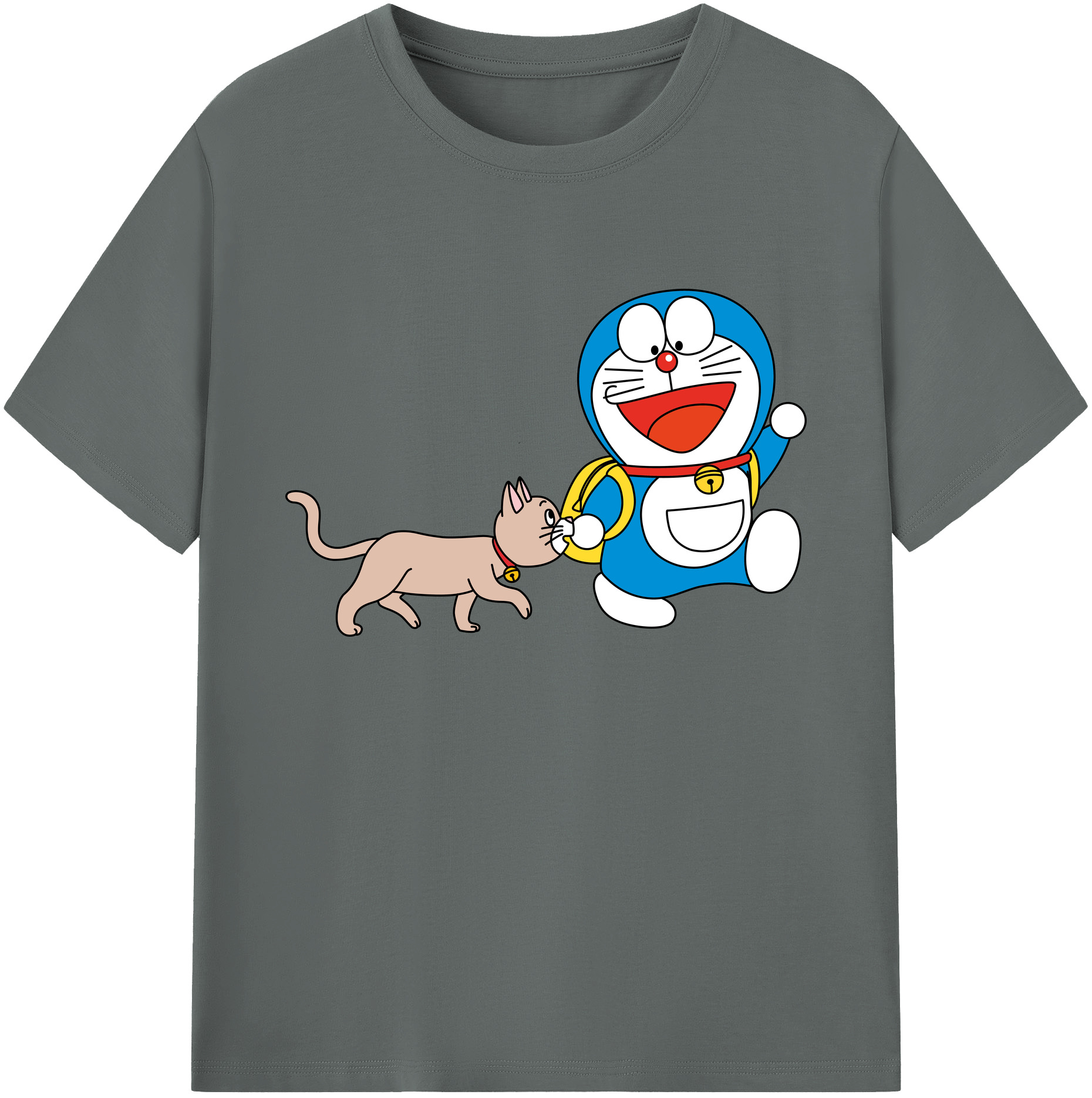 （画像用） ドラえもん Doraemon 綿100％ メンズ半袖Tシャツ｜肌触りやわらか＆通気性